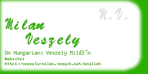 milan veszely business card
